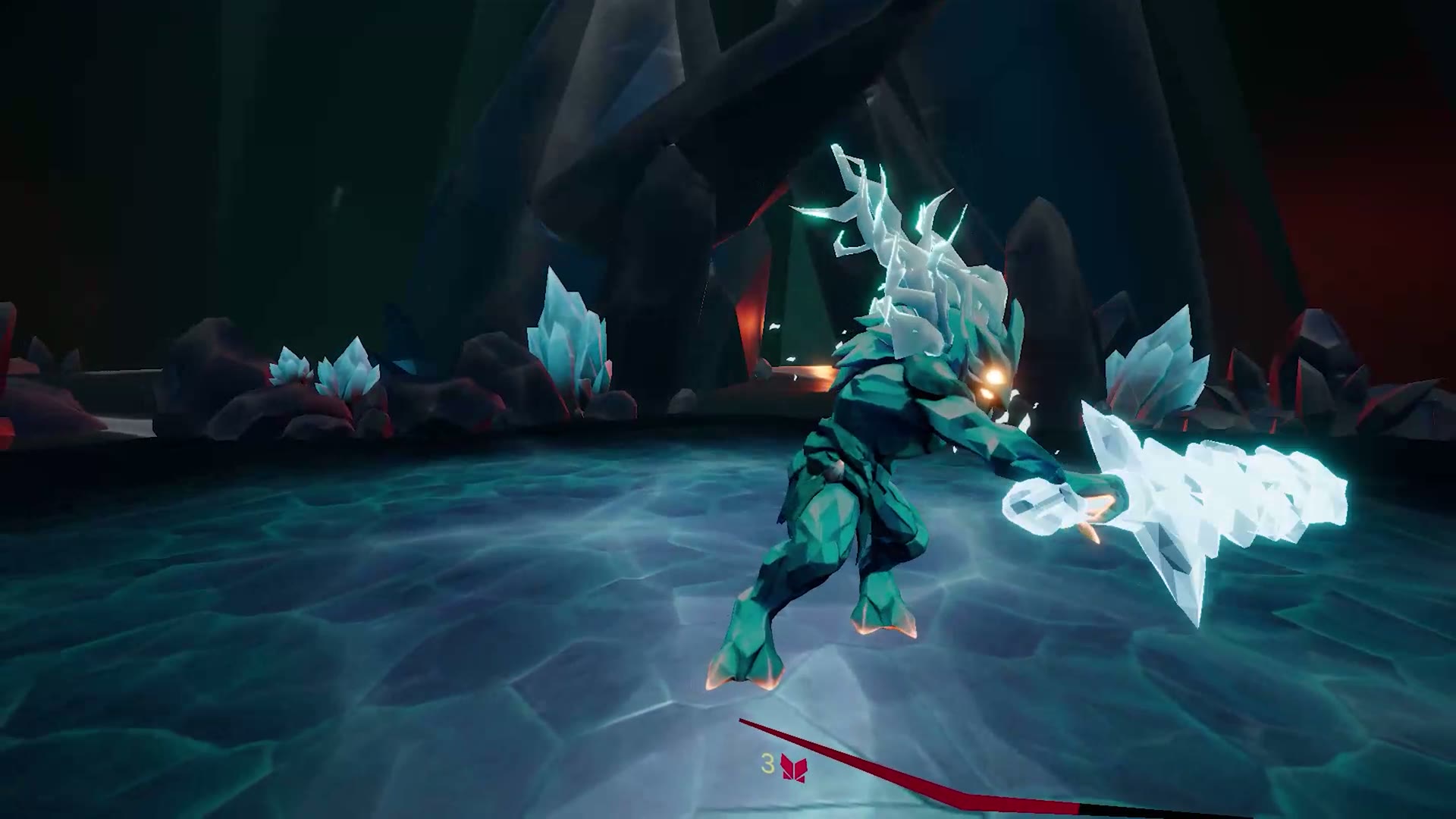 Boss fight from our soulslike VR game