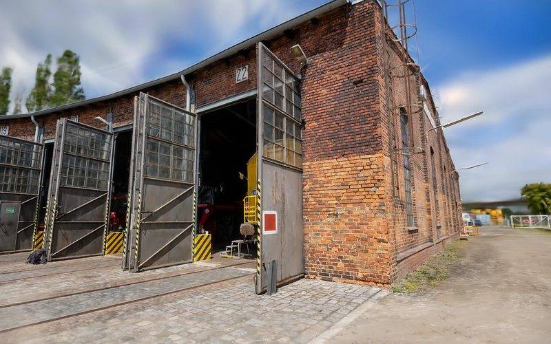 Scanned locomotive depot used for an evacuation drill